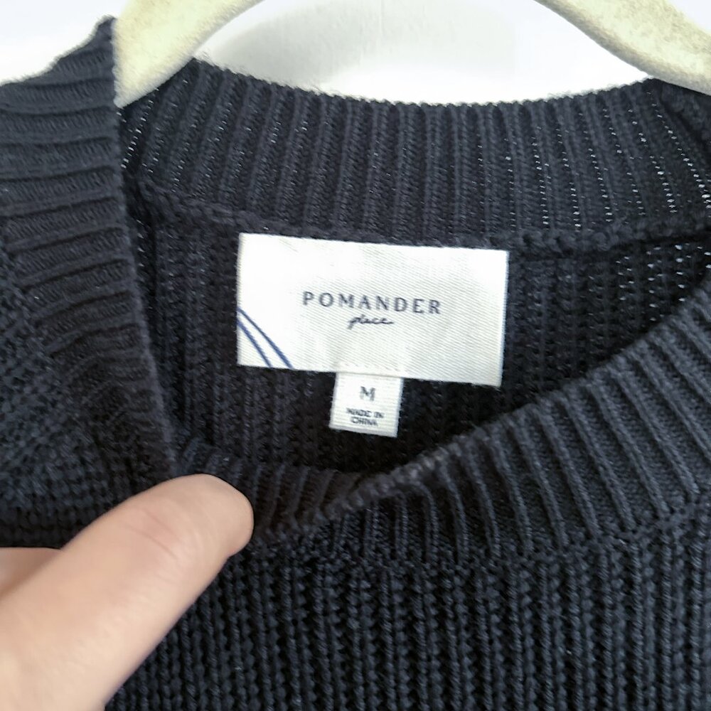 Pomander Place Tuckernuck Black Ainsley Sweater Dress Long Sleeve Mini Medium - Picture 3 of 4